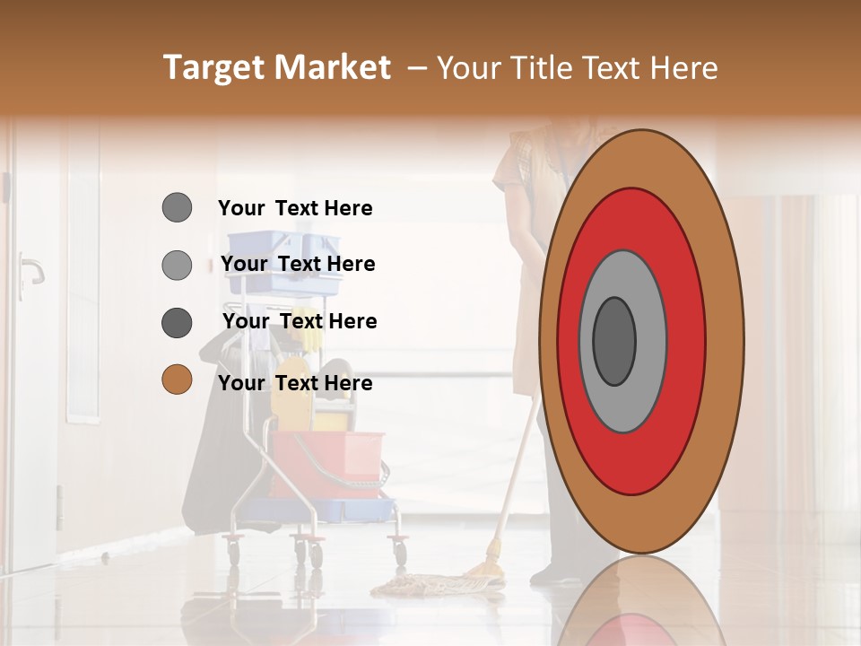 A Woman Cleaning The Floor With A Mop PowerPoint Template