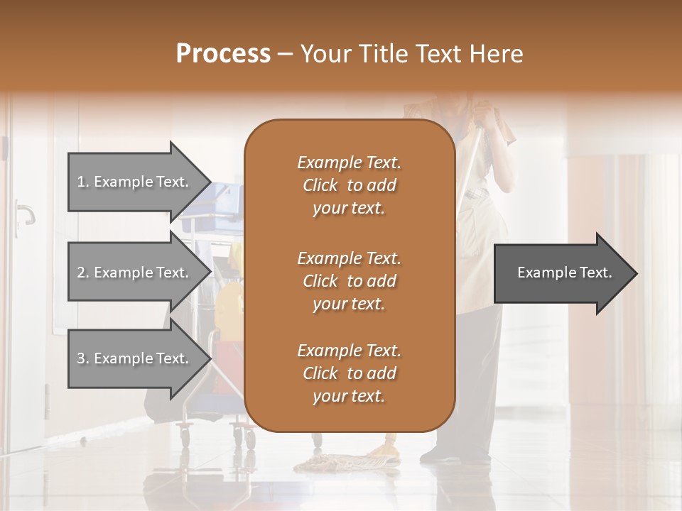 A Woman Cleaning The Floor With A Mop PowerPoint Template