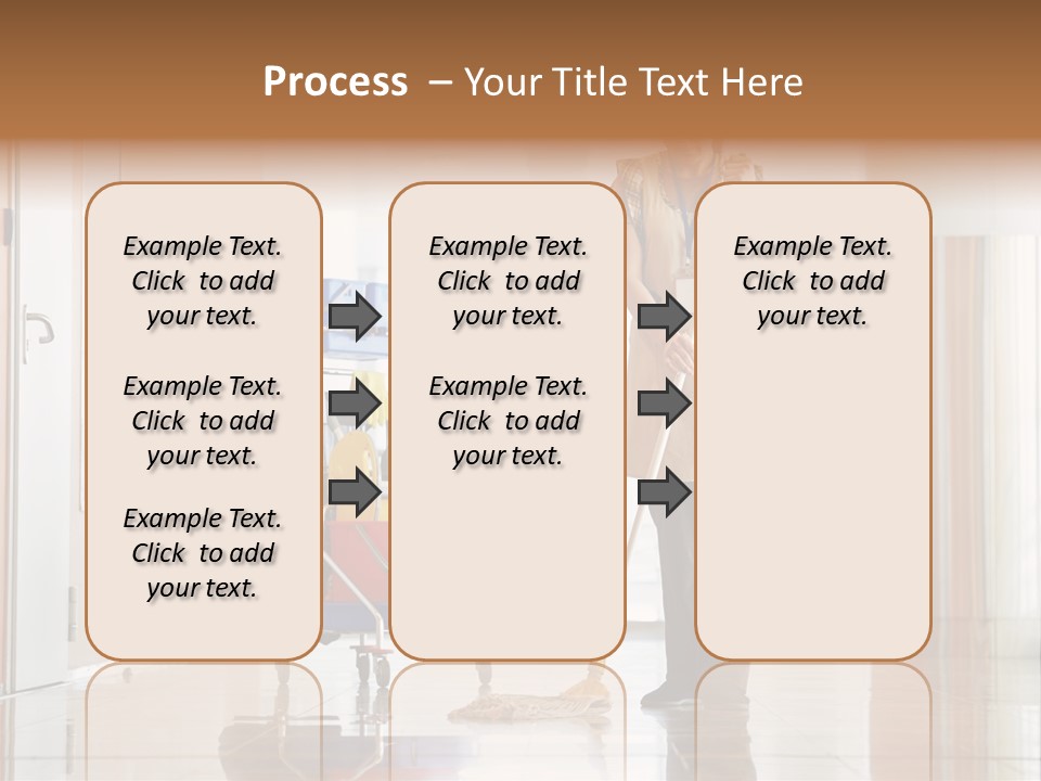 A Woman Cleaning The Floor With A Mop PowerPoint Template
