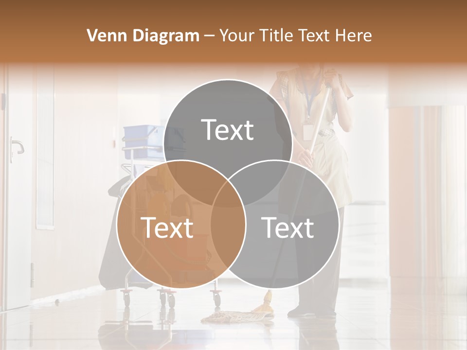 A Woman Cleaning The Floor With A Mop PowerPoint Template