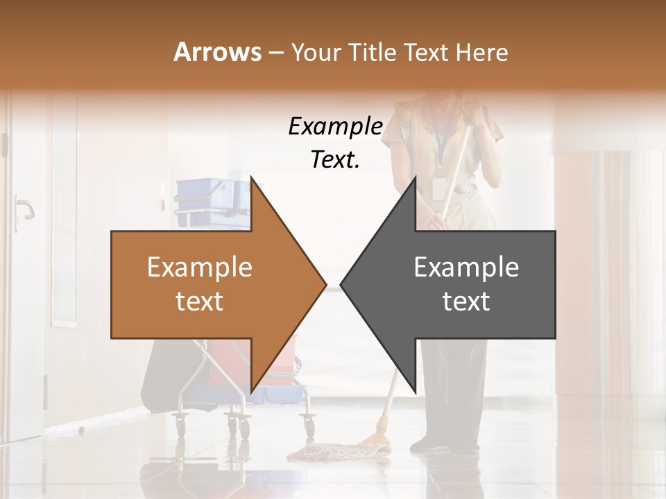 A Woman Cleaning The Floor With A Mop PowerPoint Template