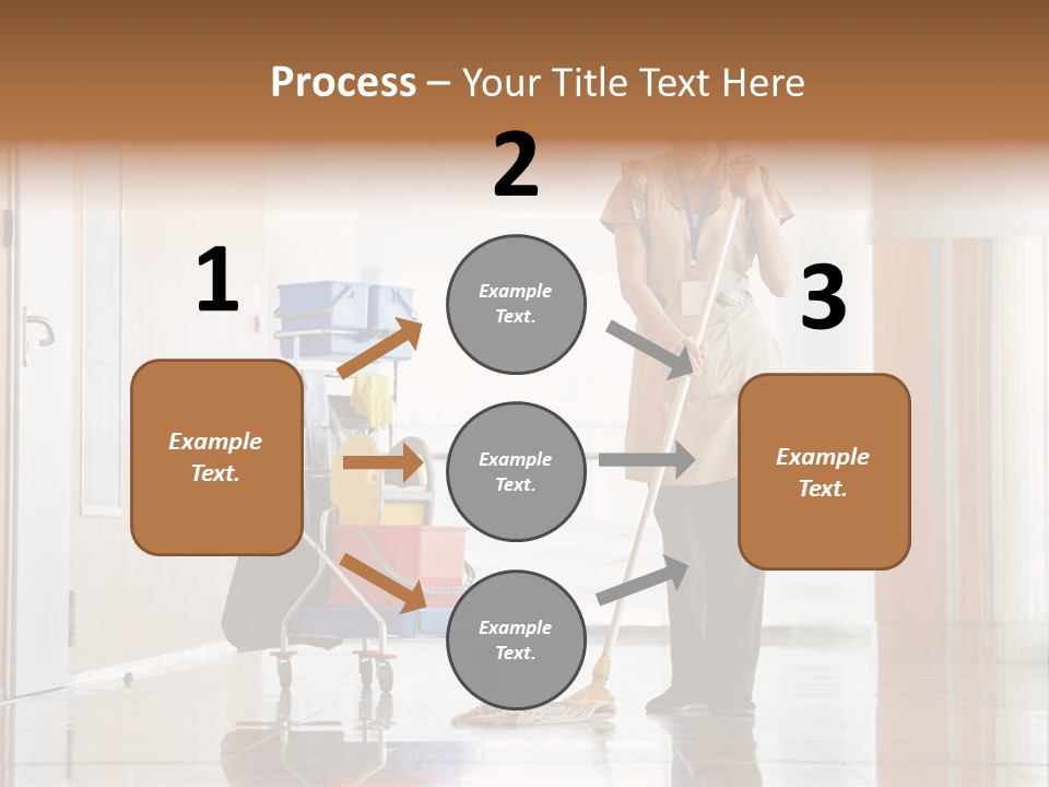 A Woman Cleaning The Floor With A Mop PowerPoint Template