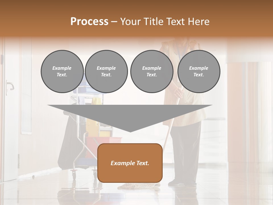 A Woman Cleaning The Floor With A Mop PowerPoint Template