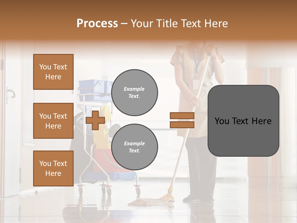 A Woman Cleaning The Floor With A Mop PowerPoint Template