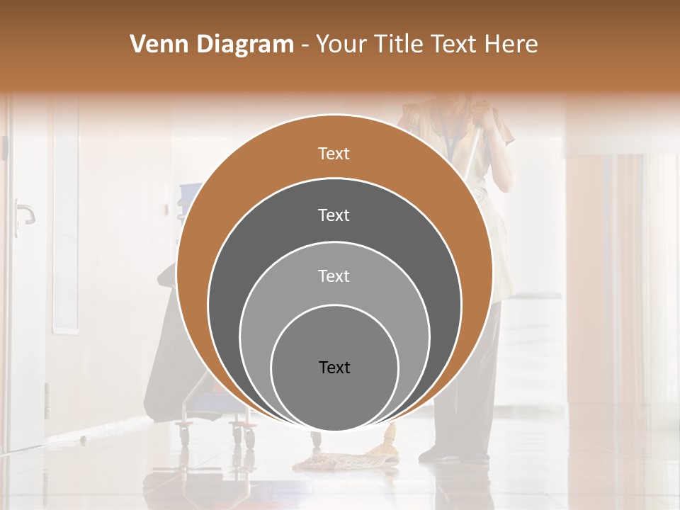 A Woman Cleaning The Floor With A Mop PowerPoint Template