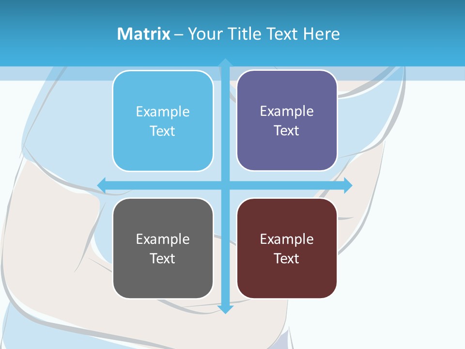 A Man With His Arms Crossed In Front Of A Blue Background PowerPoint Template