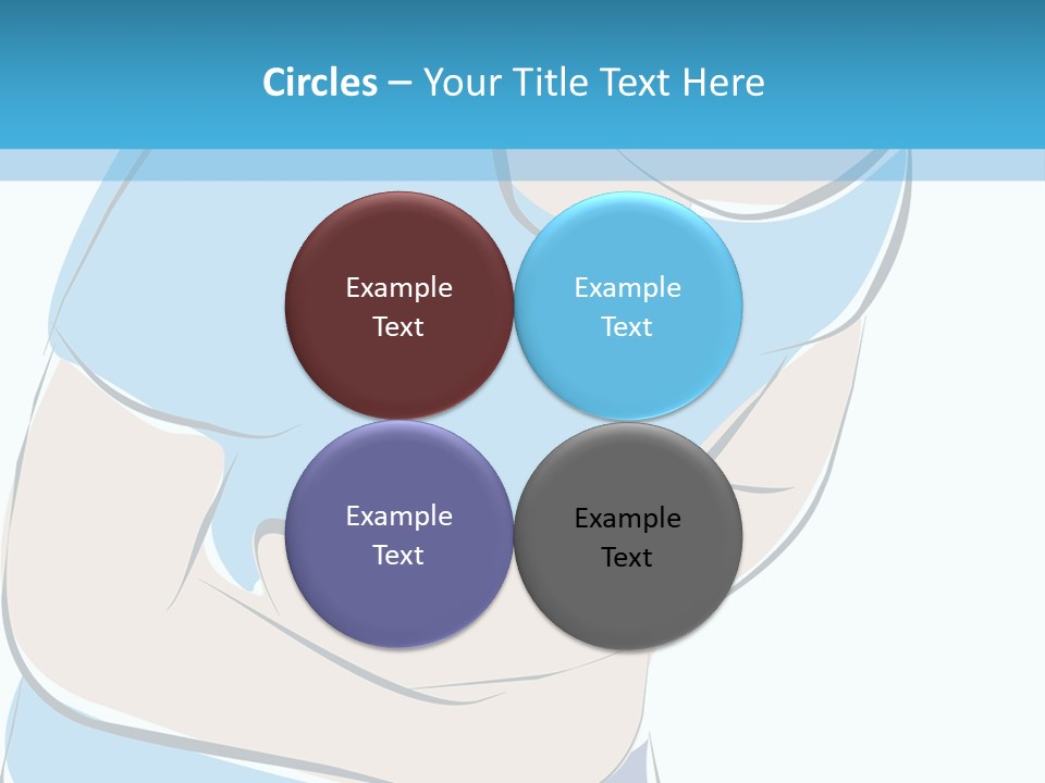 A Man With His Arms Crossed In Front Of A Blue Background PowerPoint Template