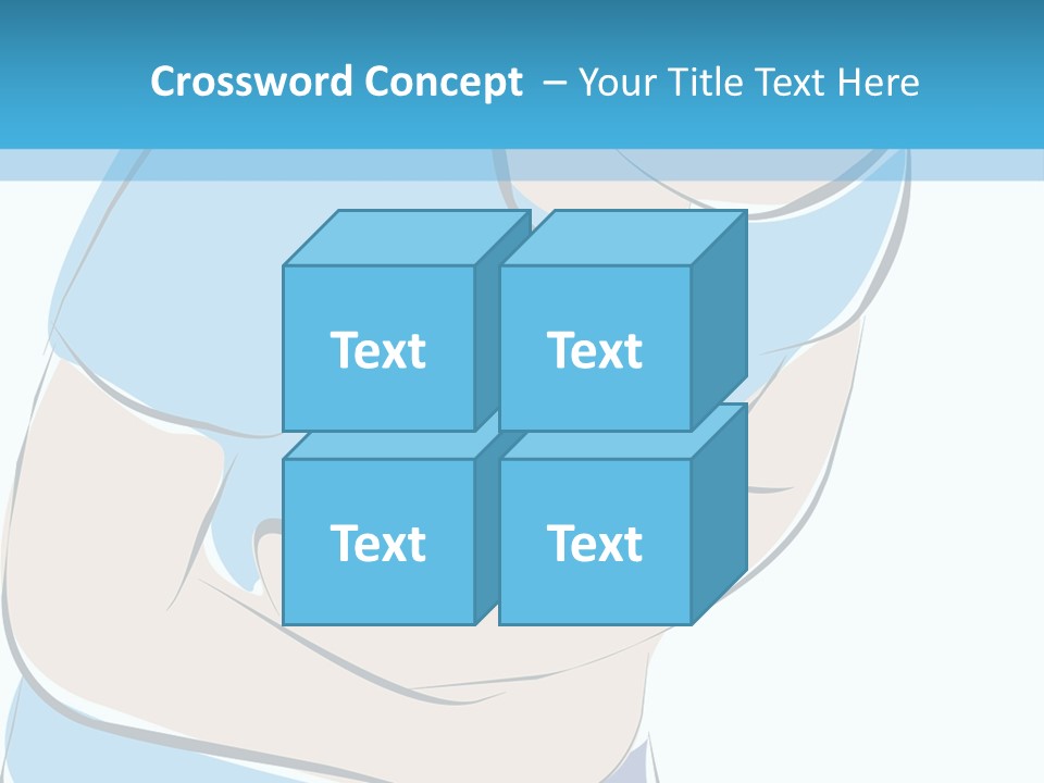 A Man With His Arms Crossed In Front Of A Blue Background PowerPoint Template