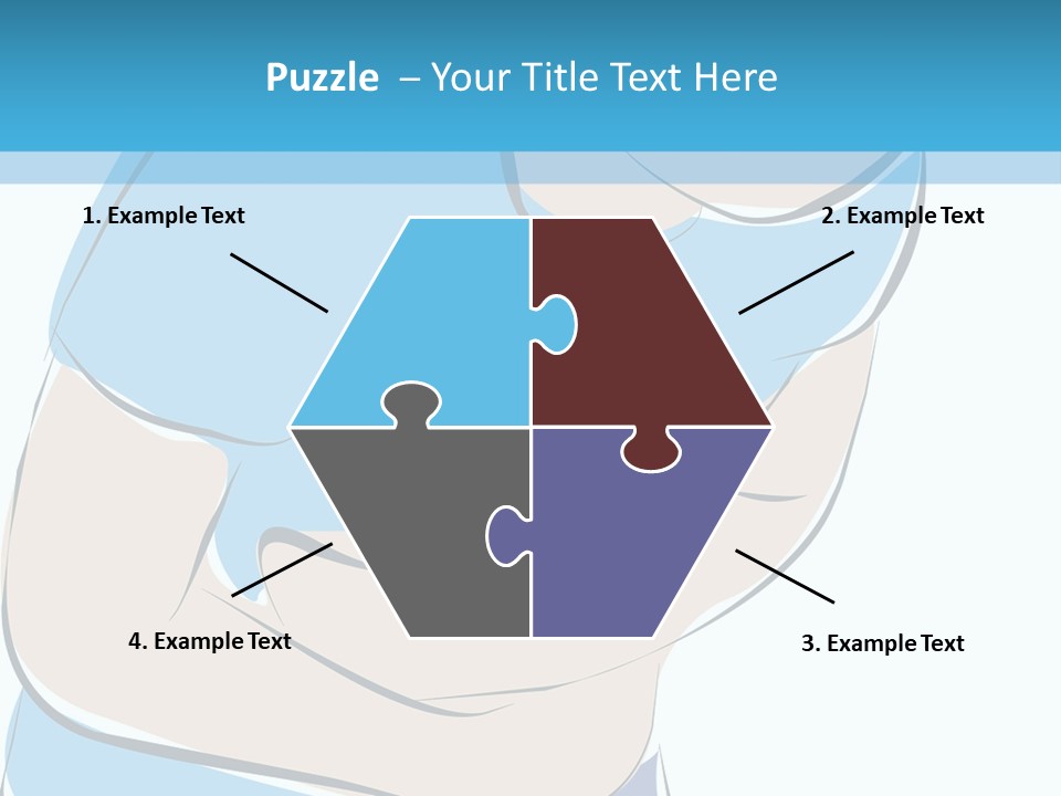 A Man With His Arms Crossed In Front Of A Blue Background PowerPoint Template