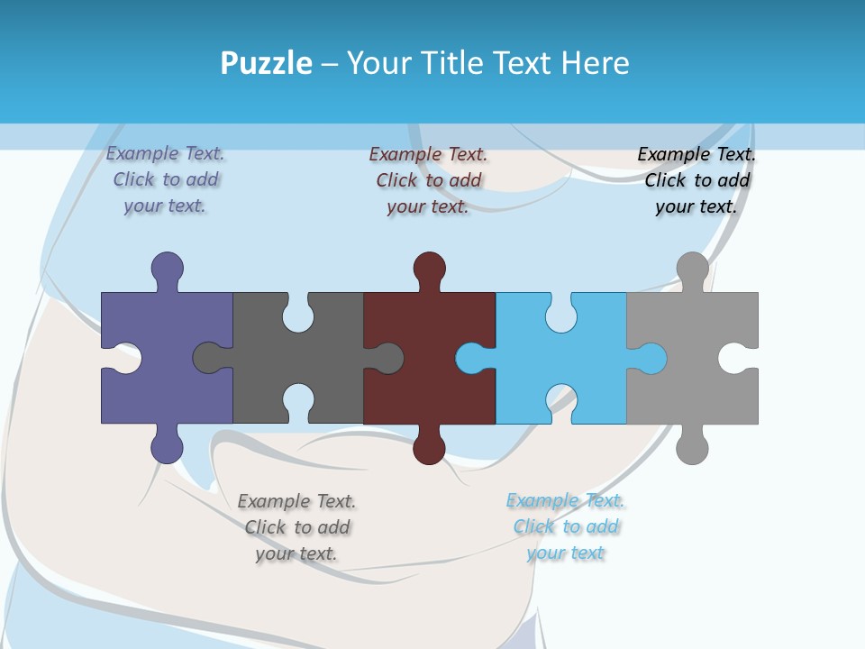 A Man With His Arms Crossed In Front Of A Blue Background PowerPoint Template