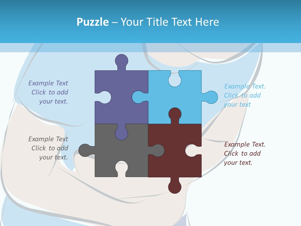 A Man With His Arms Crossed In Front Of A Blue Background PowerPoint Template