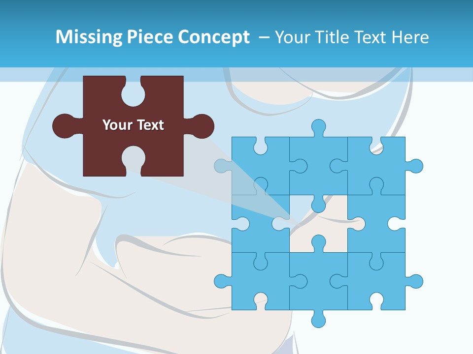 A Man With His Arms Crossed In Front Of A Blue Background PowerPoint Template