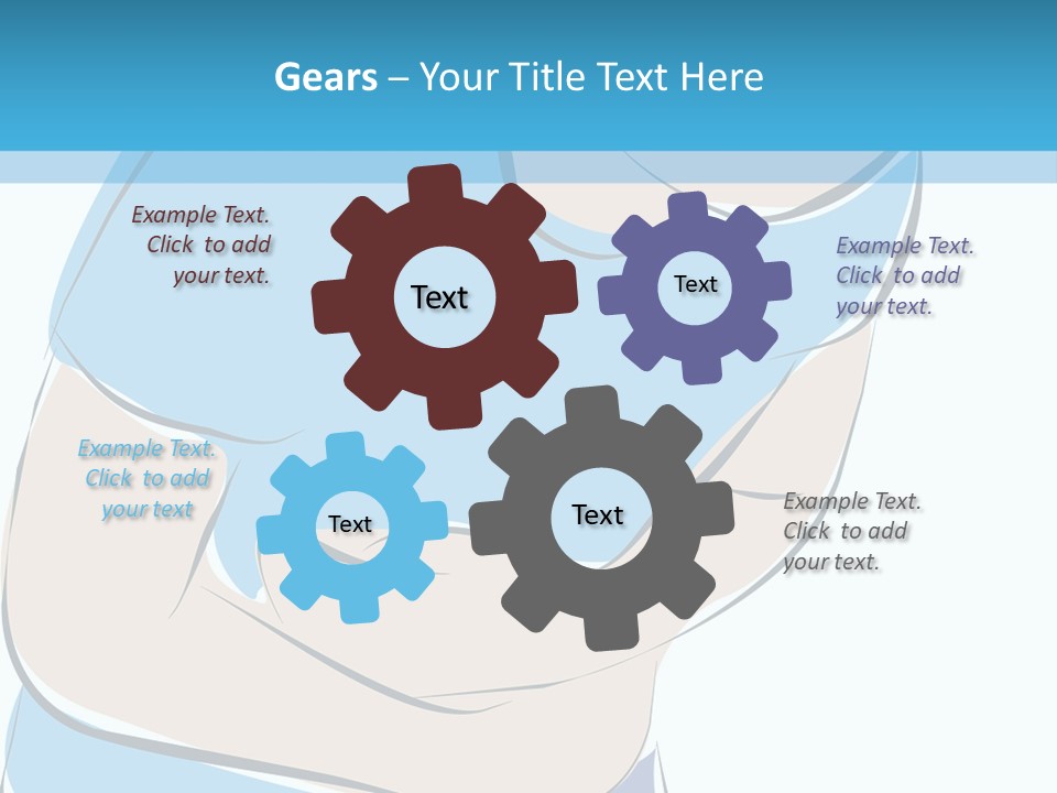 A Man With His Arms Crossed In Front Of A Blue Background PowerPoint Template