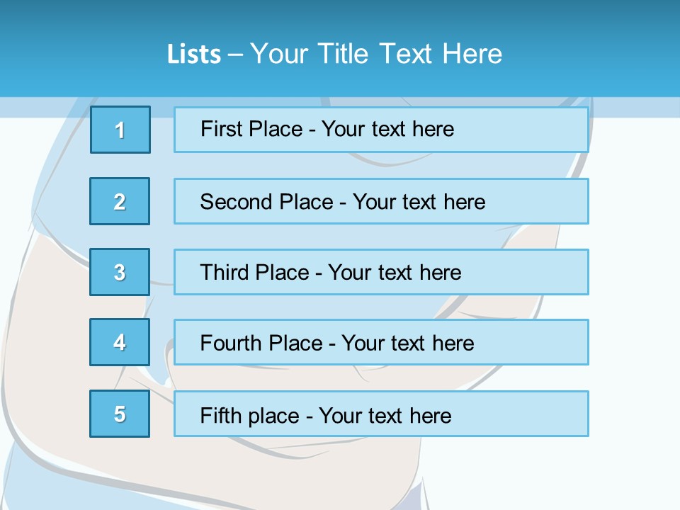 A Man With His Arms Crossed In Front Of A Blue Background PowerPoint Template