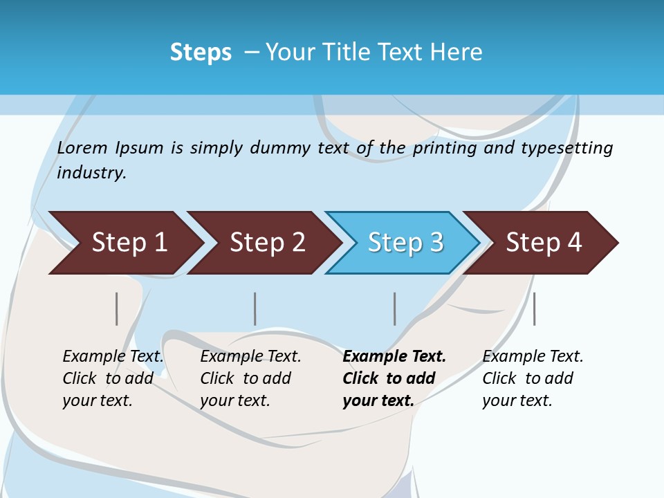A Man With His Arms Crossed In Front Of A Blue Background PowerPoint Template