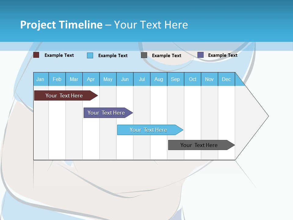 A Man With His Arms Crossed In Front Of A Blue Background PowerPoint Template