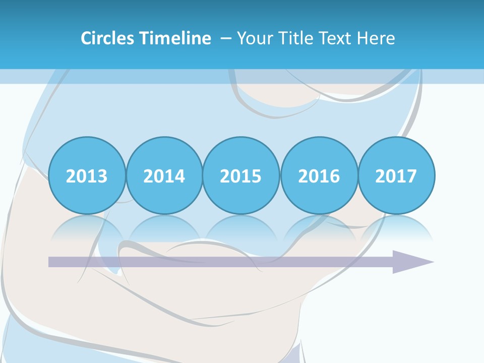 A Man With His Arms Crossed In Front Of A Blue Background PowerPoint Template