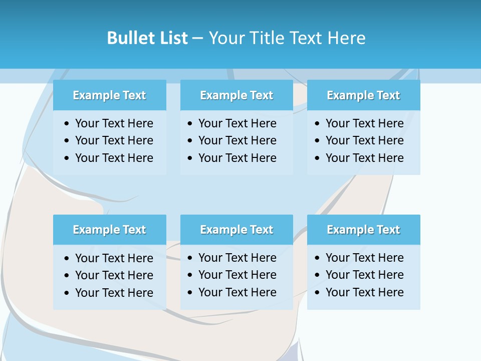 A Man With His Arms Crossed In Front Of A Blue Background PowerPoint Template
