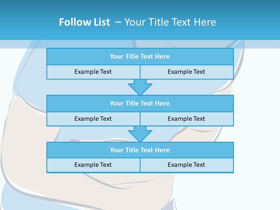 A Man With His Arms Crossed In Front Of A Blue Background PowerPoint Template
