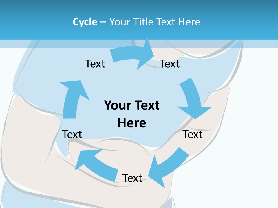 A Man With His Arms Crossed In Front Of A Blue Background PowerPoint Template