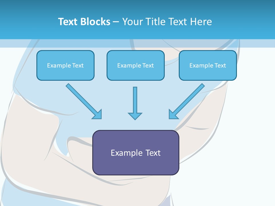 A Man With His Arms Crossed In Front Of A Blue Background PowerPoint Template