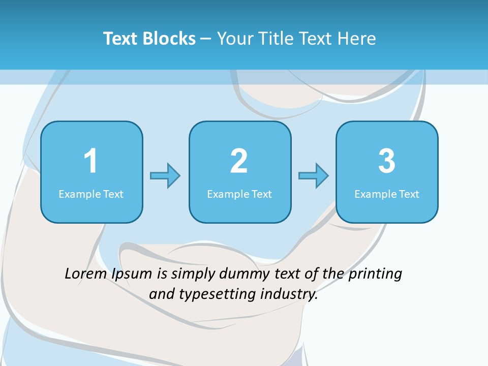 A Man With His Arms Crossed In Front Of A Blue Background PowerPoint Template