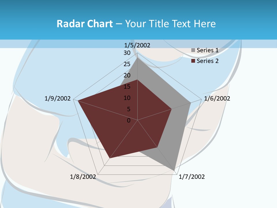 A Man With His Arms Crossed In Front Of A Blue Background PowerPoint Template
