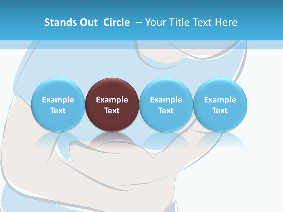 A Man With His Arms Crossed In Front Of A Blue Background PowerPoint Template