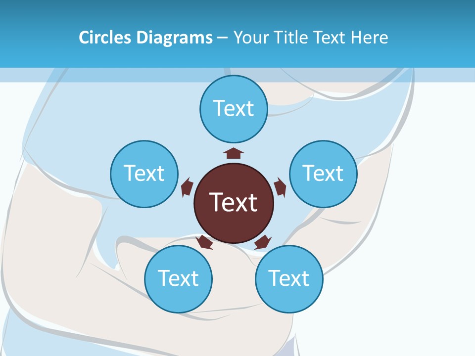 A Man With His Arms Crossed In Front Of A Blue Background PowerPoint Template