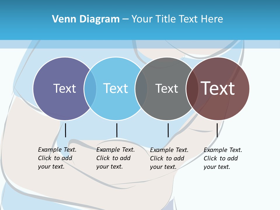 A Man With His Arms Crossed In Front Of A Blue Background PowerPoint Template