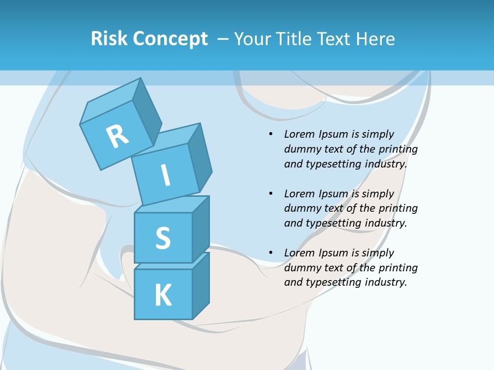 A Man With His Arms Crossed In Front Of A Blue Background PowerPoint Template