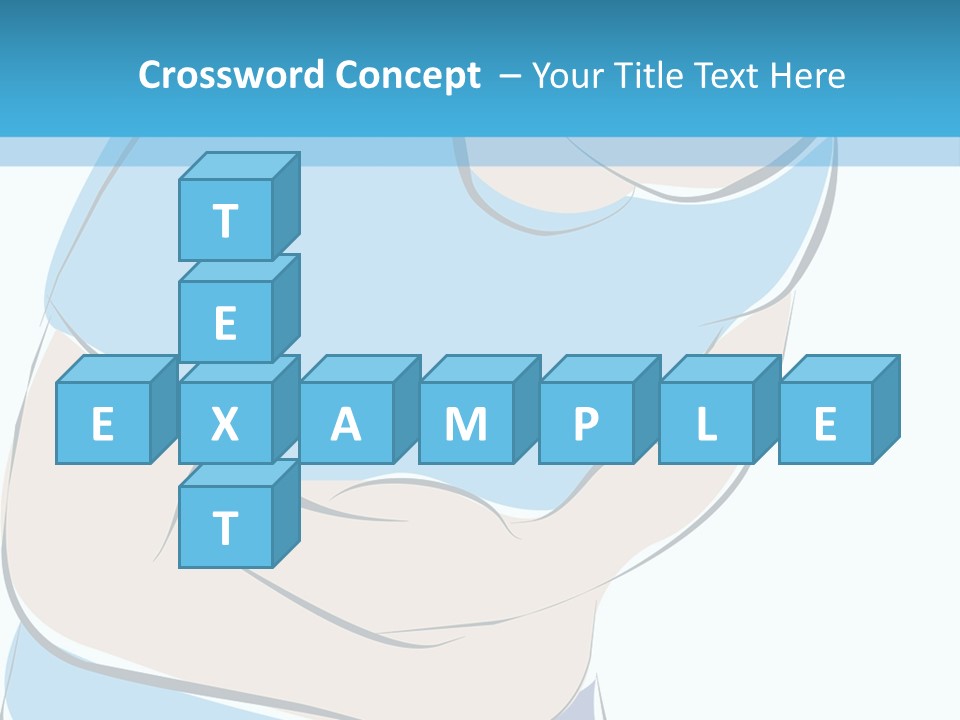 A Man With His Arms Crossed In Front Of A Blue Background PowerPoint Template