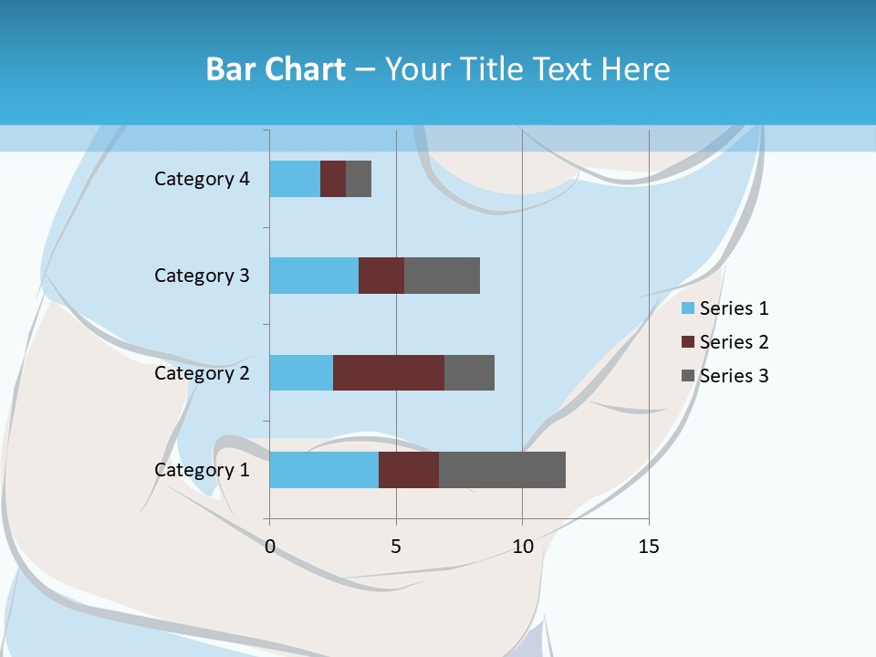 A Man With His Arms Crossed In Front Of A Blue Background PowerPoint Template
