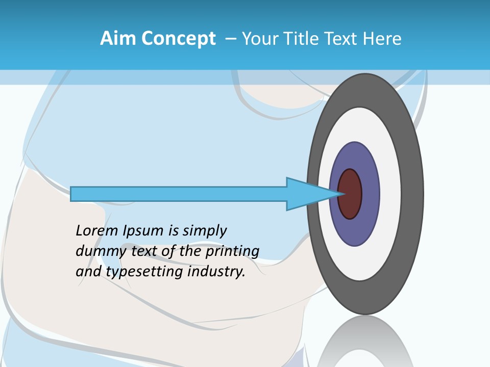 A Man With His Arms Crossed In Front Of A Blue Background PowerPoint Template