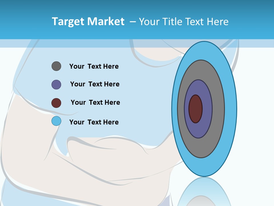 A Man With His Arms Crossed In Front Of A Blue Background PowerPoint Template