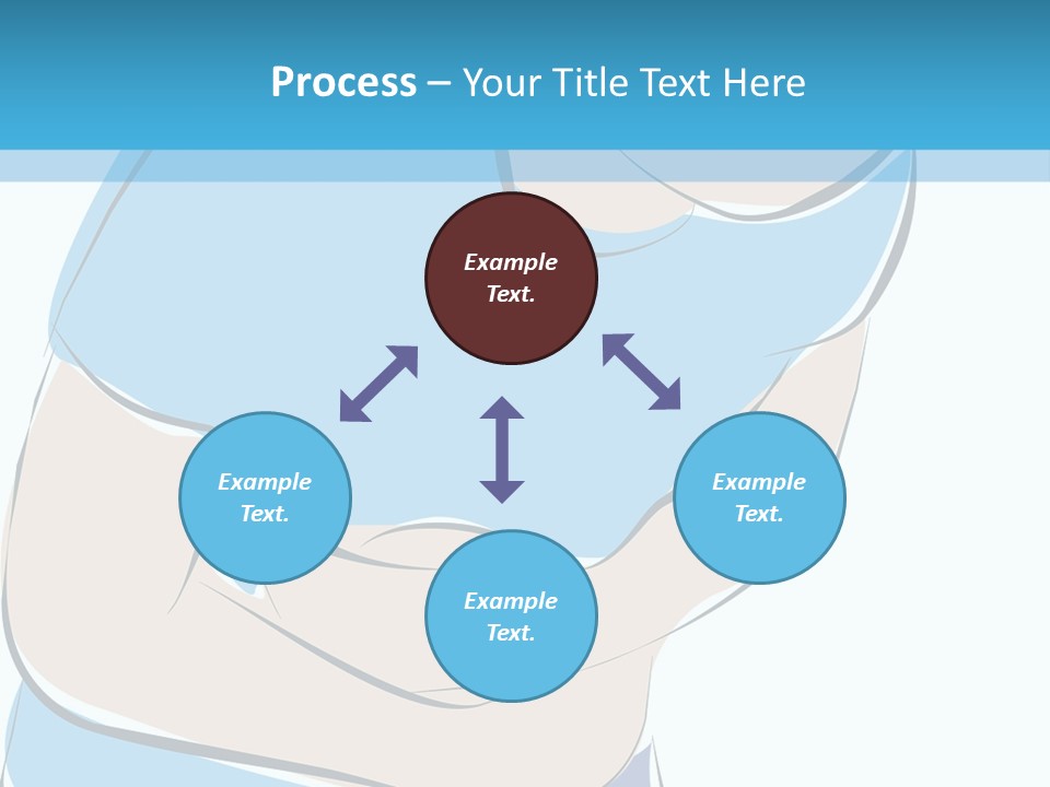 A Man With His Arms Crossed In Front Of A Blue Background PowerPoint Template