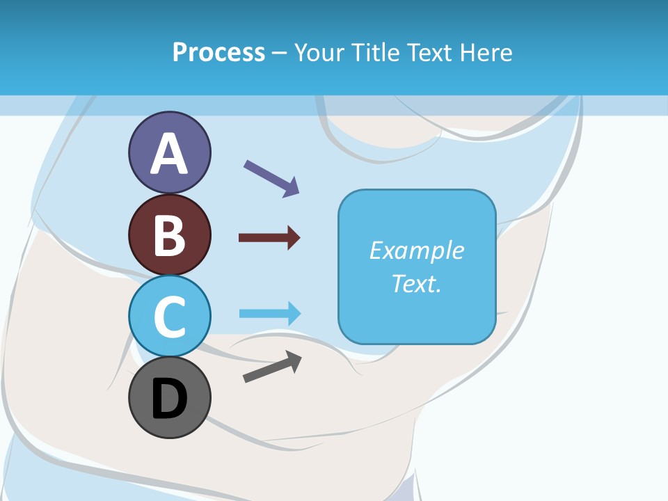 A Man With His Arms Crossed In Front Of A Blue Background PowerPoint Template