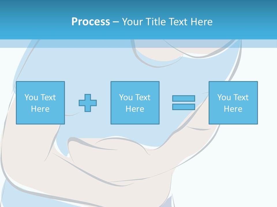 A Man With His Arms Crossed In Front Of A Blue Background PowerPoint Template