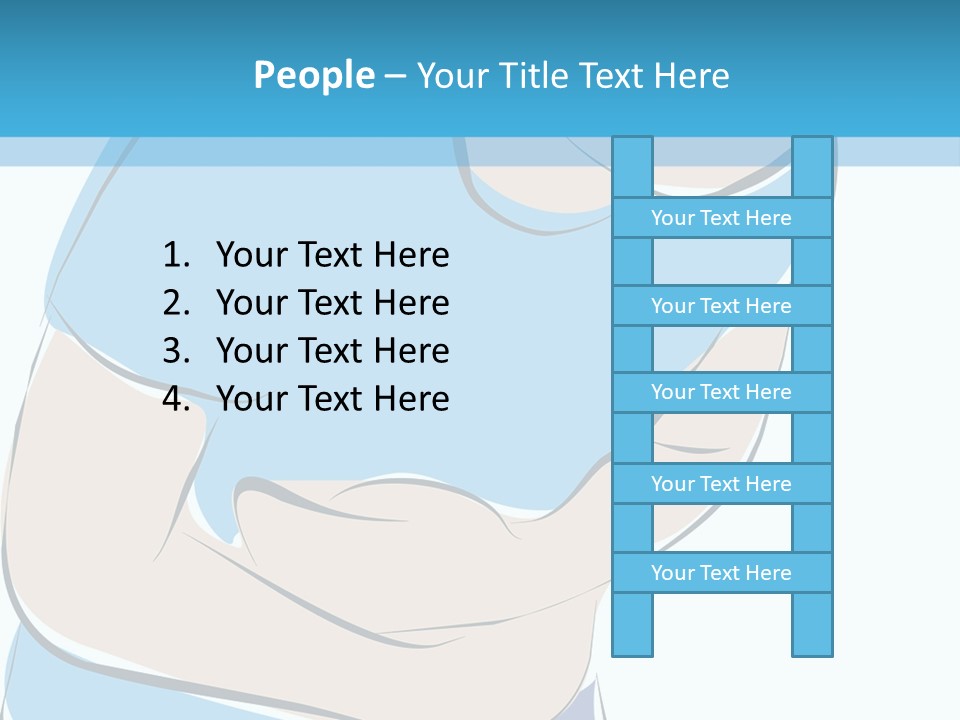 A Man With His Arms Crossed In Front Of A Blue Background PowerPoint Template