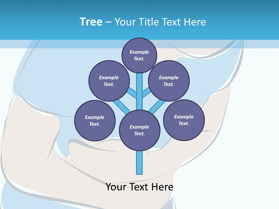 A Man With His Arms Crossed In Front Of A Blue Background PowerPoint Template