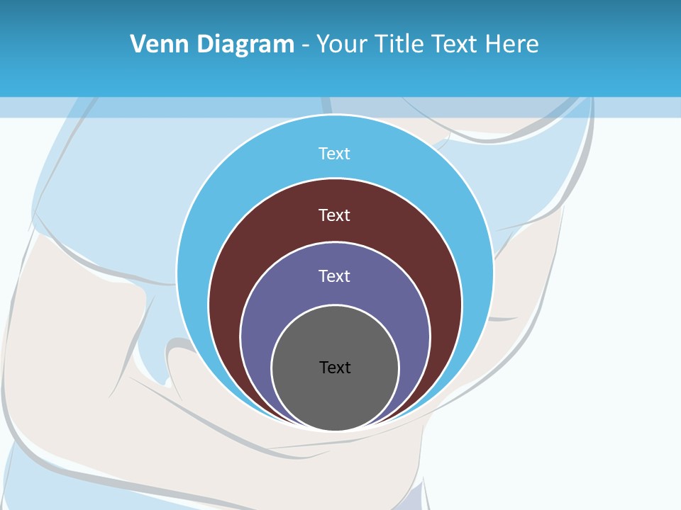 A Man With His Arms Crossed In Front Of A Blue Background PowerPoint Template