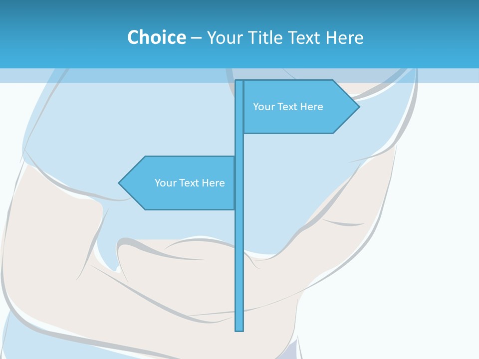 A Man With His Arms Crossed In Front Of A Blue Background PowerPoint Template