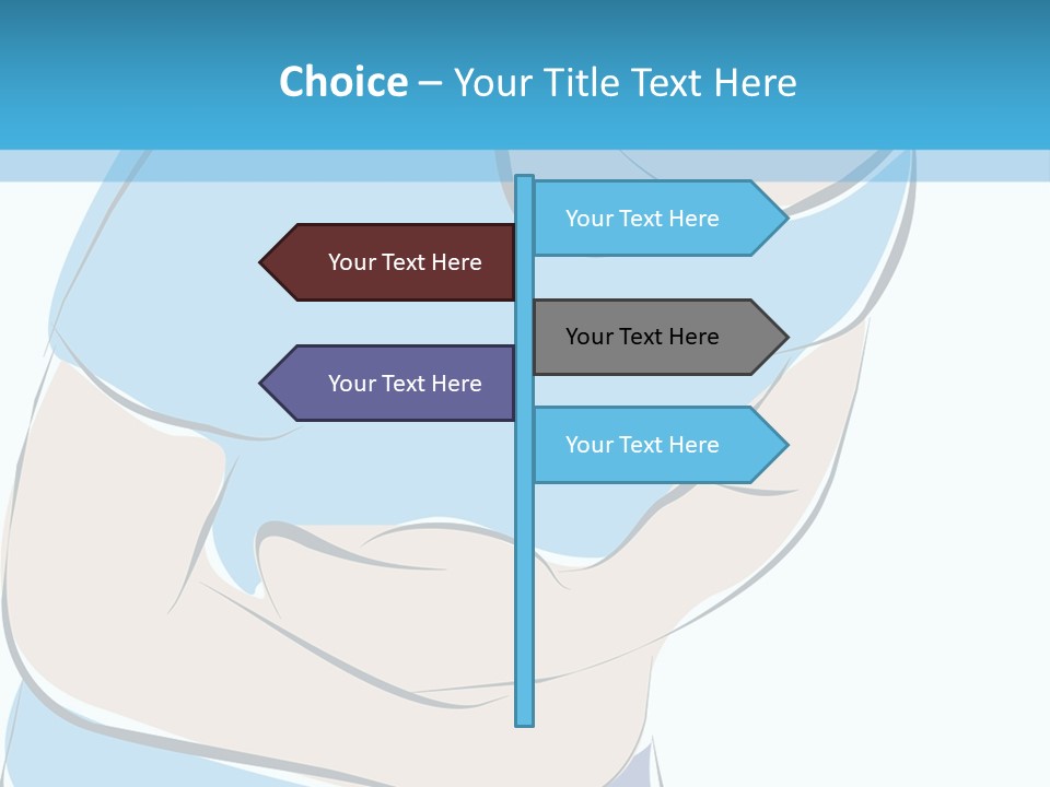 A Man With His Arms Crossed In Front Of A Blue Background PowerPoint Template