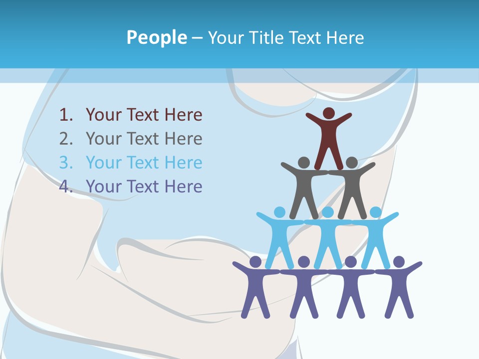 A Man With His Arms Crossed In Front Of A Blue Background PowerPoint Template