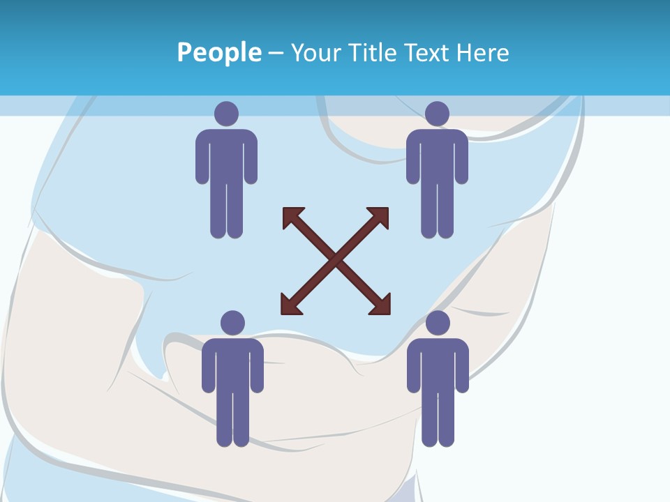 A Man With His Arms Crossed In Front Of A Blue Background PowerPoint Template