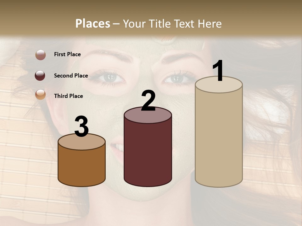 A Woman Getting A Facial Mask On Her Face PowerPoint Template