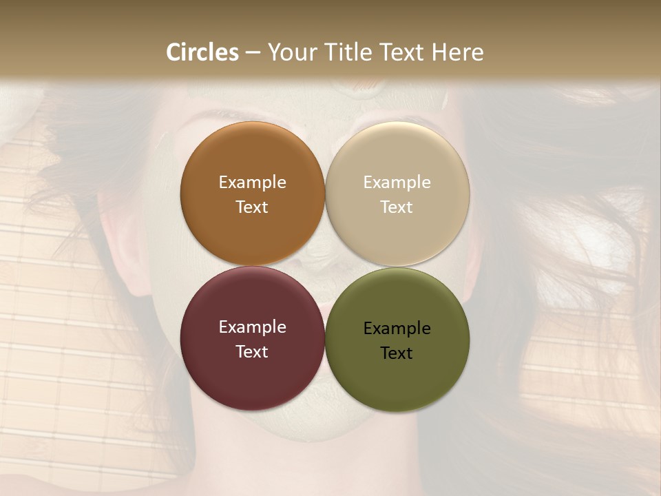 A Woman Getting A Facial Mask On Her Face PowerPoint Template