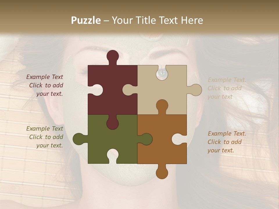 A Woman Getting A Facial Mask On Her Face PowerPoint Template