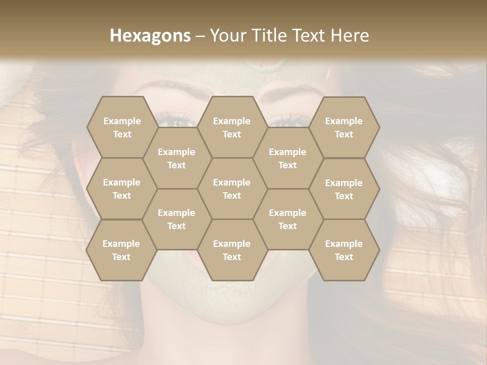 A Woman Getting A Facial Mask On Her Face PowerPoint Template