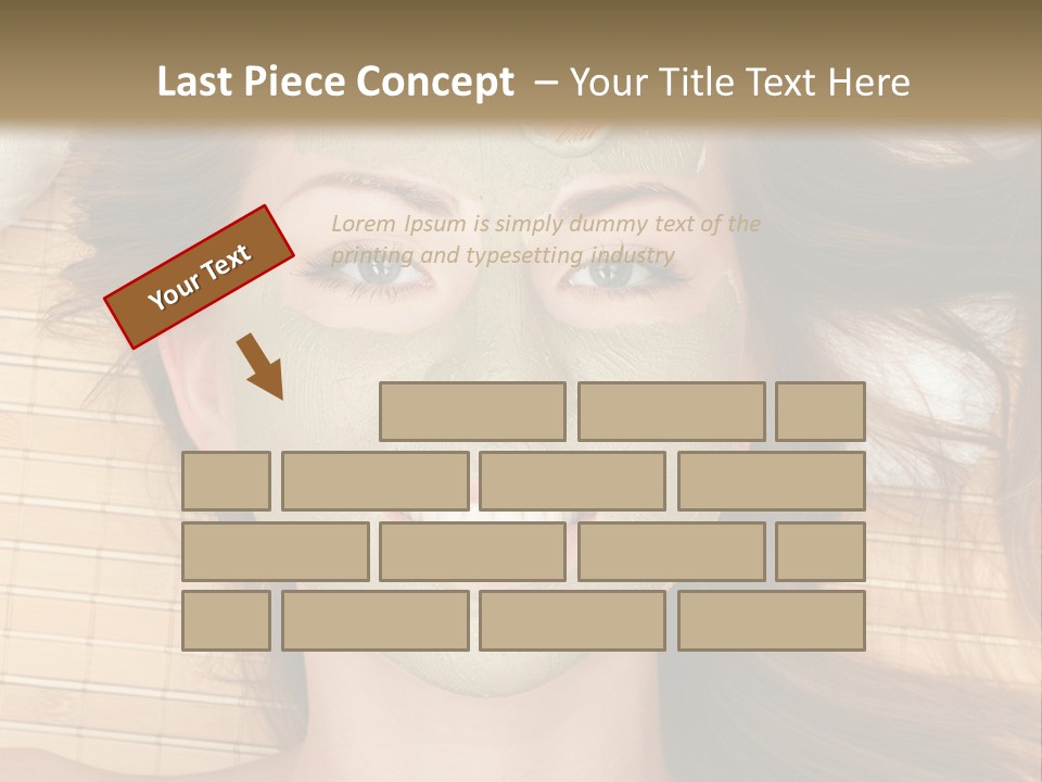 A Woman Getting A Facial Mask On Her Face PowerPoint Template